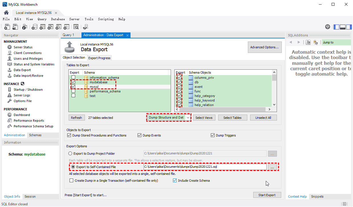 MySQL Workbench 数据选择