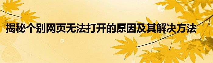 浏览器个别网站打不开_浏览器打开某些网页_个别浏览器网站打开没反应
